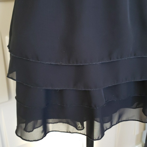 Catch My mini skirt black tiered ruffle mini elastic waist Size Small Juniors - Picture 2 of 5